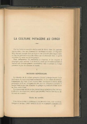 La Culture Potagère Au Congo.