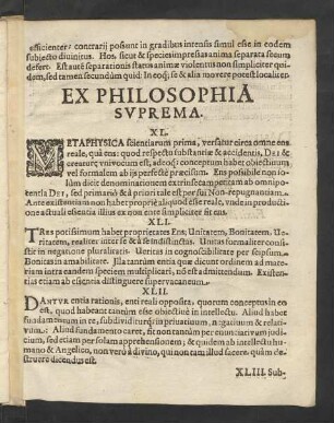 Ex Philosophia Suprema.