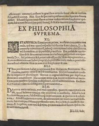 Ex Philosophia Suprema.
