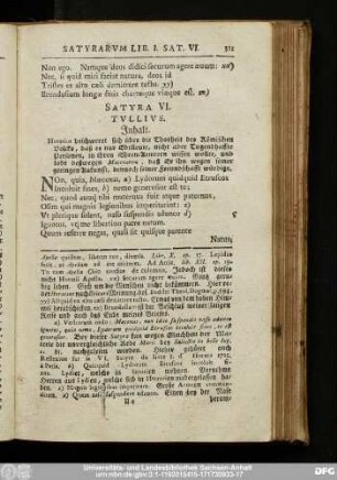 Satyra VI. Tullius.