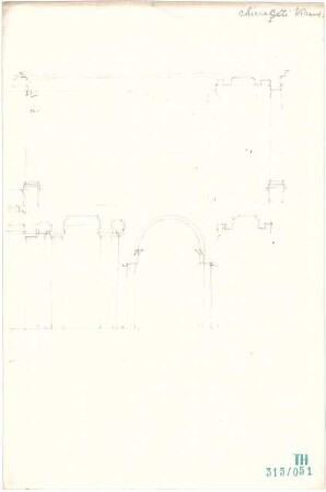 Fischer, Theodor; Italien; Bauaufnahmen - Palazzo Chiericati in Vicenza (Teilansicht)