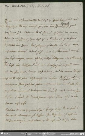 Eigenh. Brief von Caroline Pichler an August Wilhelm von Schlegel, Wien, 21.05.1808