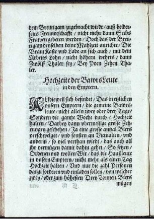 Hochzeite der BawrsLeute in den Emptern