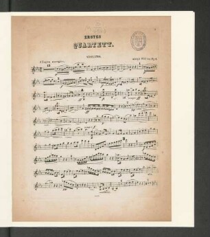 Erstes Quartett. [Violino.]