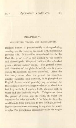 Chapter V. Agriculture, trades, and manufactures