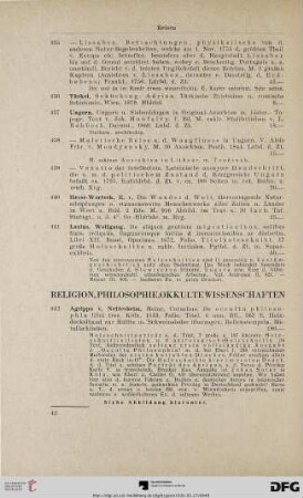 Religion, Philosophie, okkulte Wissenschaften (Nr. 442-534)