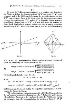 § 3. Construction der Richtungen und Längen der Axenprojectionen.
