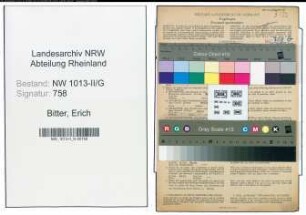 Entnazifizierung Erich Bitter , geb. 22.07.1894 (Bahnsekretaer)