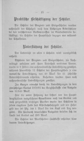 Praktische Beschäftigung der Schüler