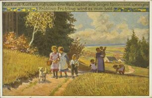 "Kuckuck, Kuckuck, ruft's aus dem Wald". [R]