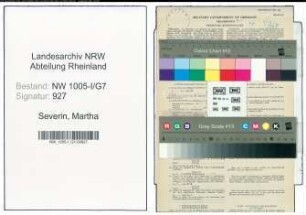 Entnazifizierung Martha Severin , geb. 09.09.1913 (Postfacharbeiterin)