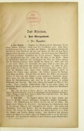 A. Das Morgenland