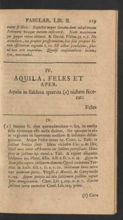 IV. Aquila, Feles Et Aper.