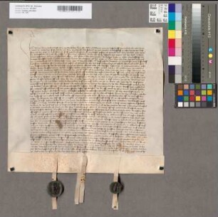 Revers des Reinhart, Herrn von Schönvorst, über empfangene Admodiation des Schlosses Münchhausen (vgl. Nr. 915). Mitsiegler: Emicho Graf von Leiningen (ab), Heinrich von Dadenberg.