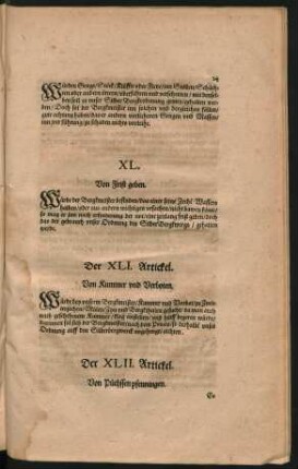 Der XLII. Artickel.
