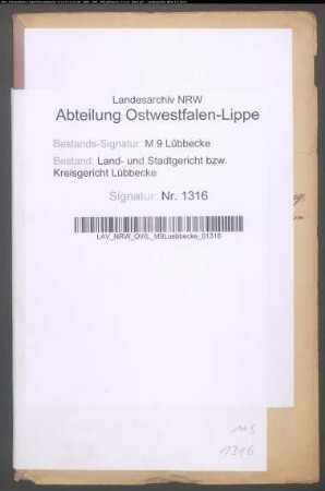 Erblasser: Wehring, Marie Henriette, geb. Wehrmann: