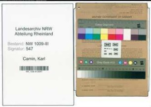 Entnazifizierung Karl Camin , geb. 04.04.1886 (Gasmeister)