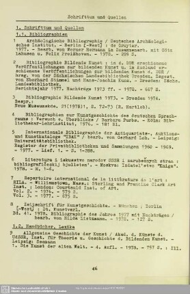 1.1. Bibliographien