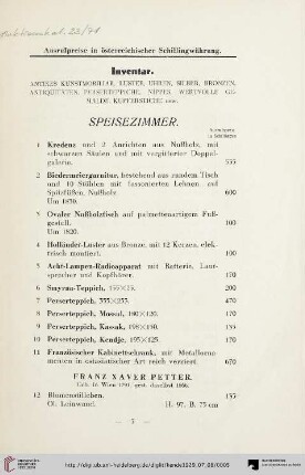 Inventar (Nr. 1-162)