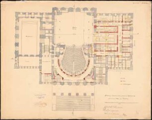 Schauspielhaus, Berlin Umbau: Bauvorlage: Grundriss in Höhe des Parketts 1:100