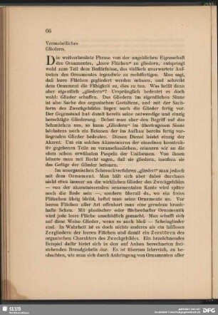 Vermeintliches Gliedern