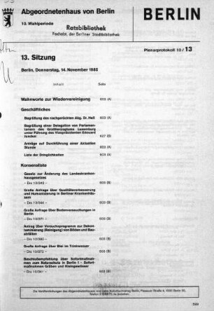 Nr. 13, 14. November 1985