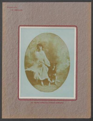 Suplemento de "Anales" : [Fotografía de] Sta. María Angélica Lussich Marquez