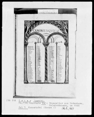 Evangeliar: Kanontafel (Kanon I)