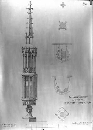 Sakramentshäuschen in der Kirche in Gang
