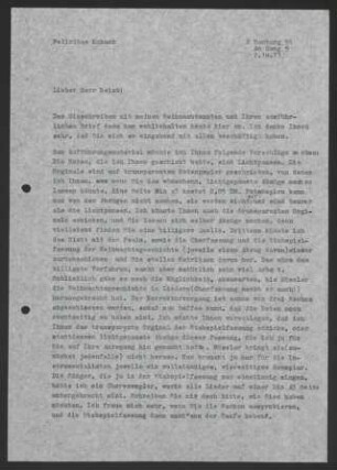 Brief: Felicitas Kukuck an Philipp Reich, 02.10.1973