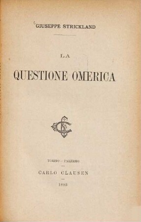 La questione omerica