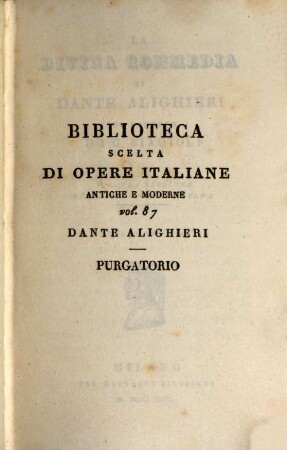 La divina commedia, 2. Purgatorio
