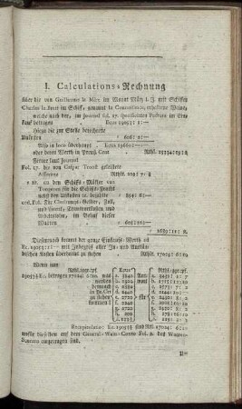 Calculations-Rechnung