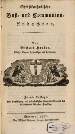Christkatholische Buß- und Communion-Andachten