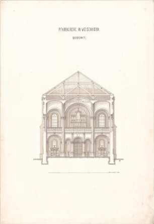 Voit, August von; Weißenhorn; Pfarrkirche - Querschnitt