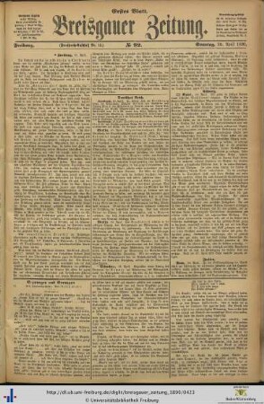 20.04.1890 (Erstes Blatt)