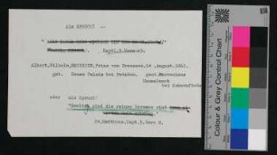 Maschinenschriftliche Notizen über Verse/Sprüche, o.D.