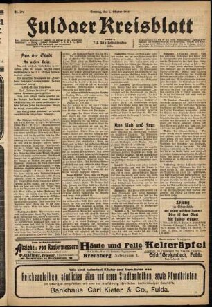 Ausgabe vom Samstag, den 04. Oktober 1924.