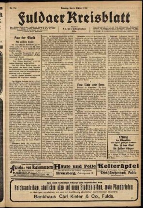 Ausgabe vom Samstag, den 04. Oktober 1924.