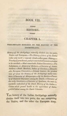 Chapter I. Preliminary remarks on the history of the archipelago