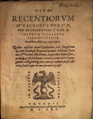 Vitae Recentiorvm Ivreconsvltorvm