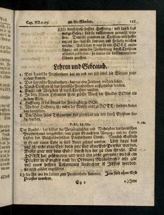 235-243, V. 20 - 22; Lehren und Gebrauch