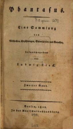 Phantasus : Eine Slg. von Mährchen. 2. (1812)