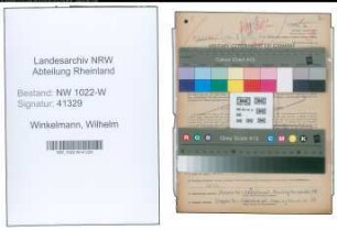 Entnazifizierung Wilhelm Winkelmann , geb. 01.04.1893 (Schlosser)