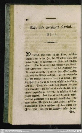 Acht und vierzigstes Kapitel. Ehre