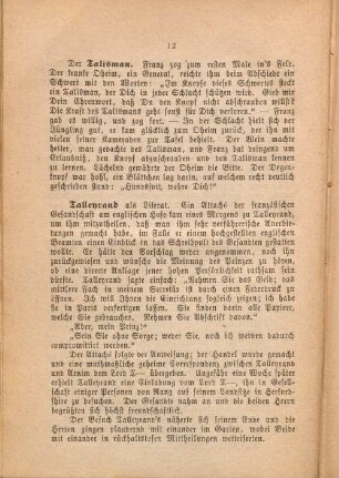 Talleyrand als Literat.