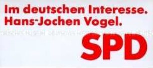 Aufkleber der SPD zur Bundestagswahl 1983