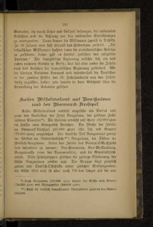 Kaiser Wilhelmsland auf Neu-Guinea und der Bismarck-Archipel.