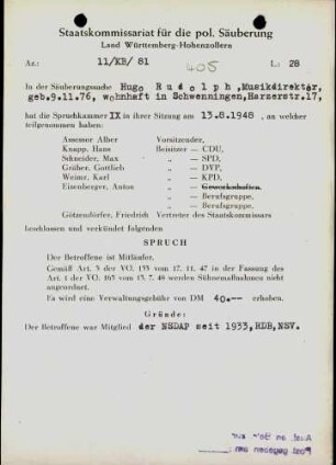Rudolph, Hugo