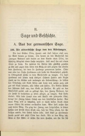 II. Sage und Geschichte